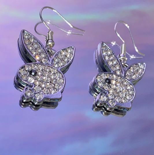 Rhinestone Bunny Earrings